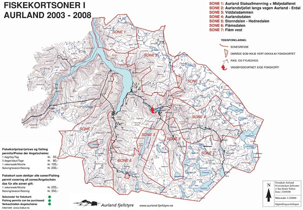 flåmsdalen kart Aurlandskortet   Høgfjellsfiske i Skarvheimen | inatur.no